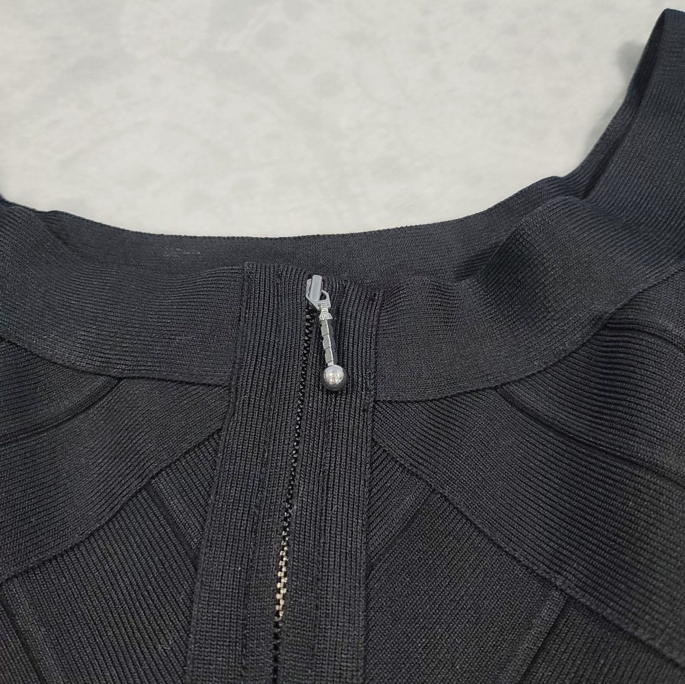 midi dress JS collections black fitted bodycon size 12. - Picture 12 of 15